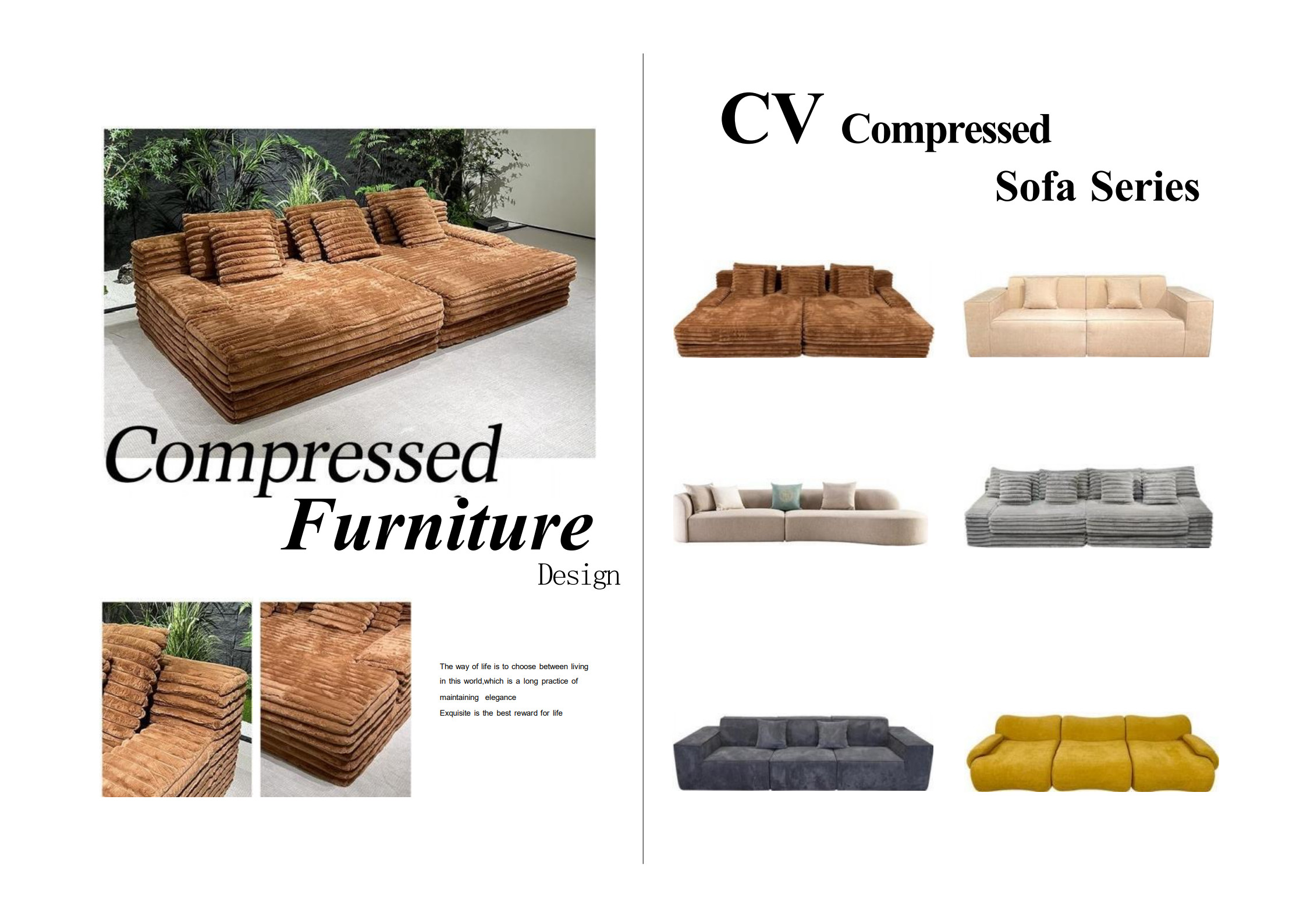 Custom Compressed Sofa: Style Meets Space Efficiency