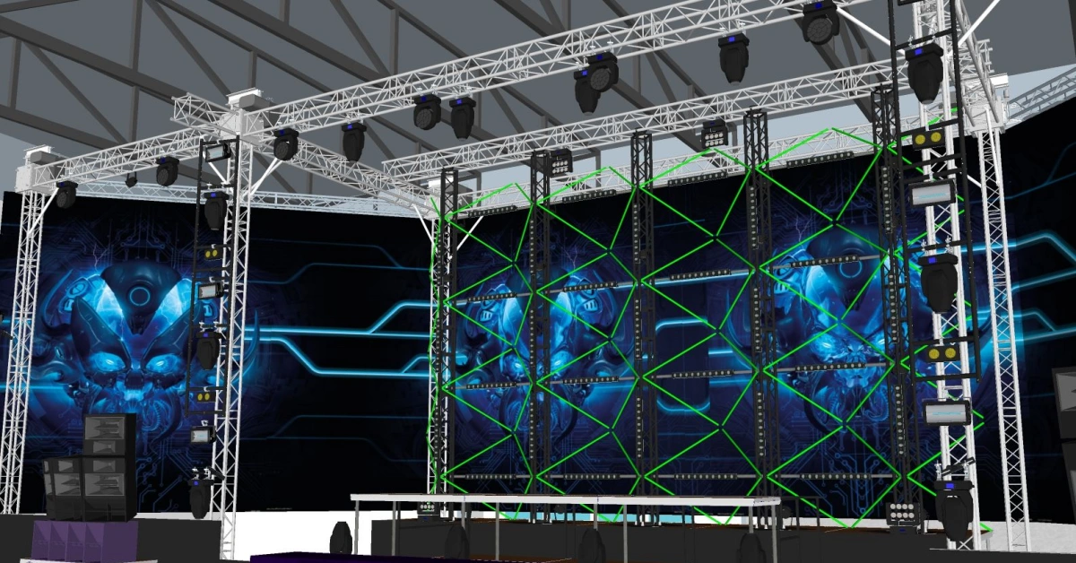 Cyber-Themed Concert Stage Truss Project: A Fusion of Technology and Art