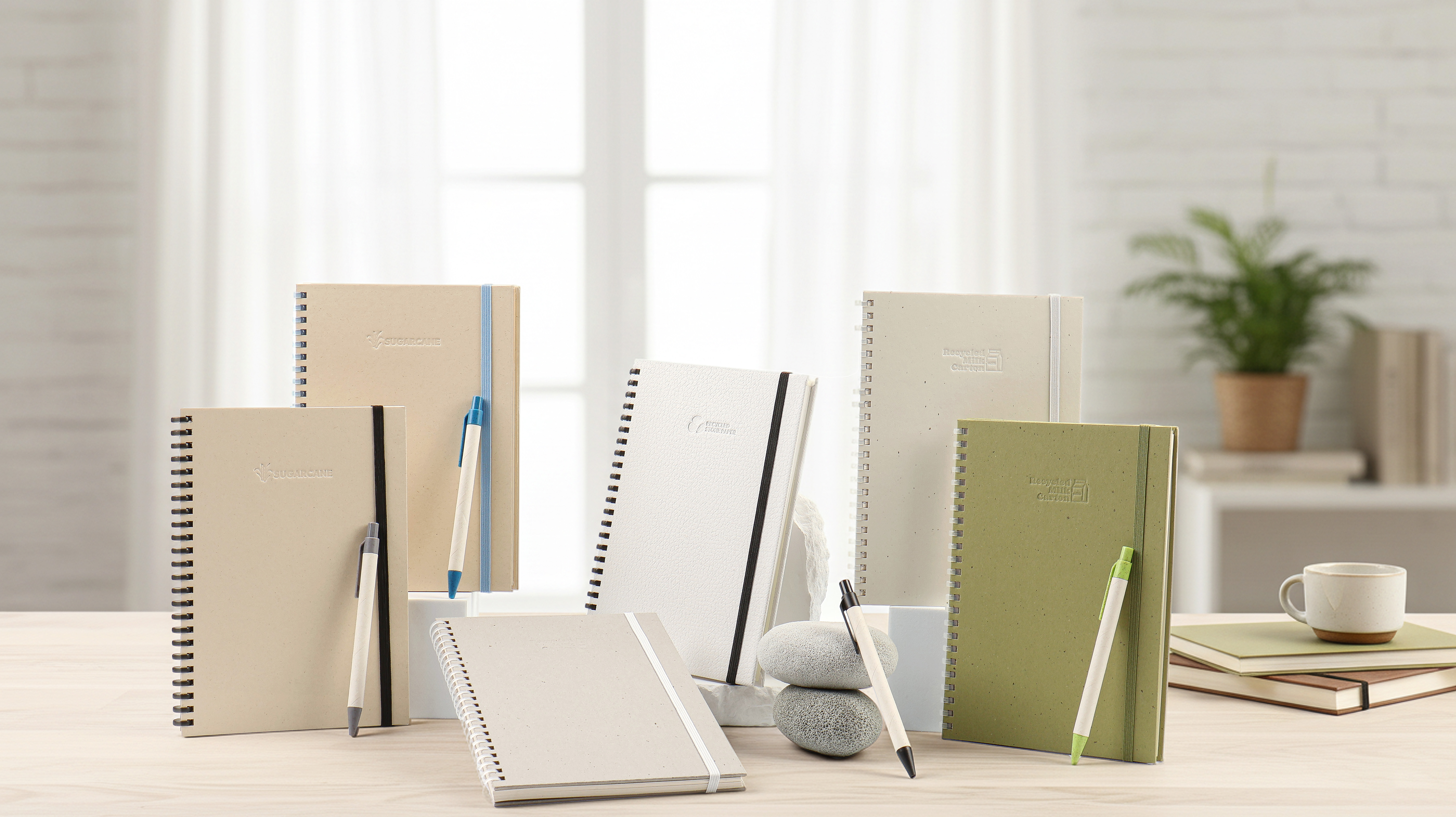 Sustainable Notebook Series Crafted from Milk Paper, Sugarcane Paper & Stone Paper