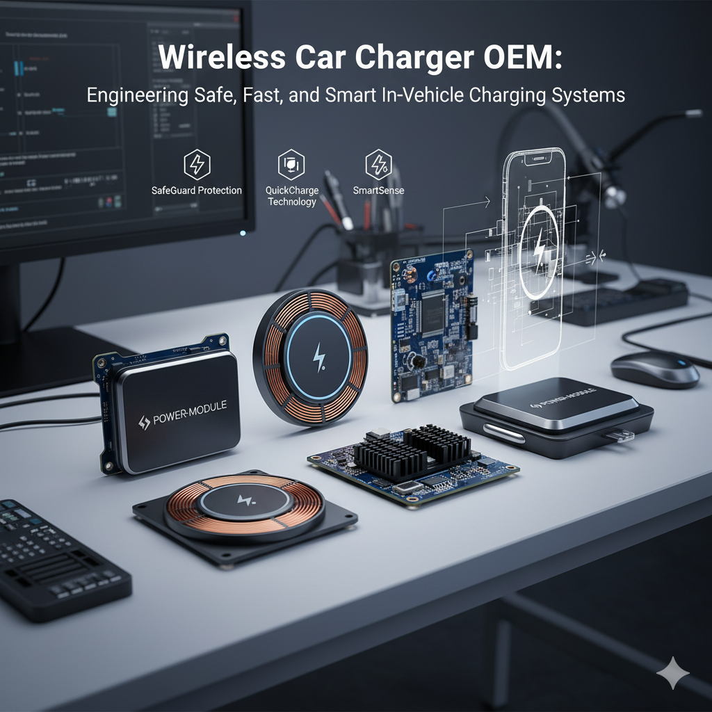 Wireless Car Charger OEM: Engineering Safe, Fast, and Smart In-Vehicle Charging Systems