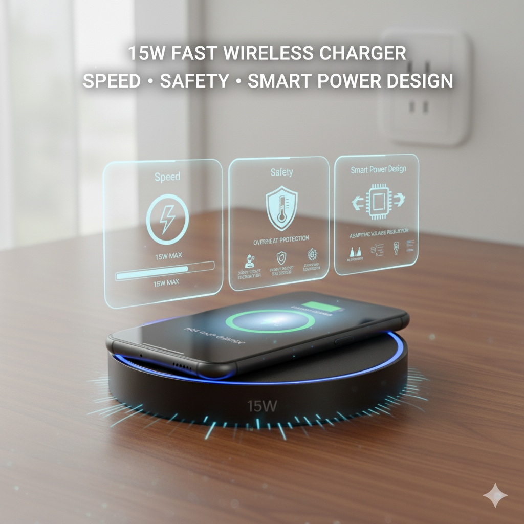 15W Fast Wireless Charger: Speed, Safety, and Smart Power Design