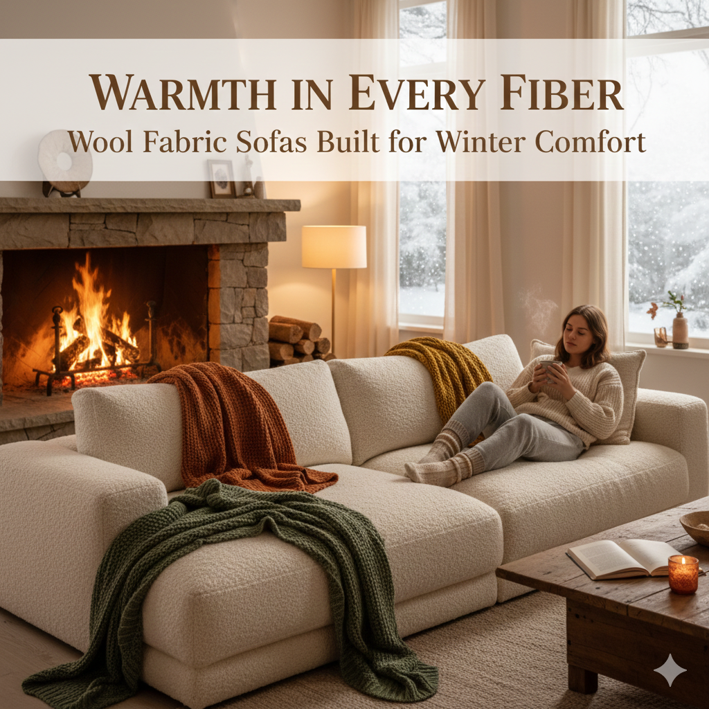 Warmth in Every Fiber: Wool Fabric Sofas Built for Winter Comfort