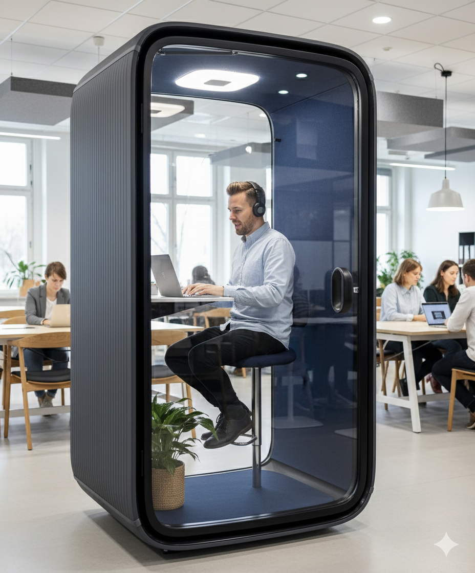 Soundproof Office Booth: Creating Acoustic Balance in Modern Workspaces