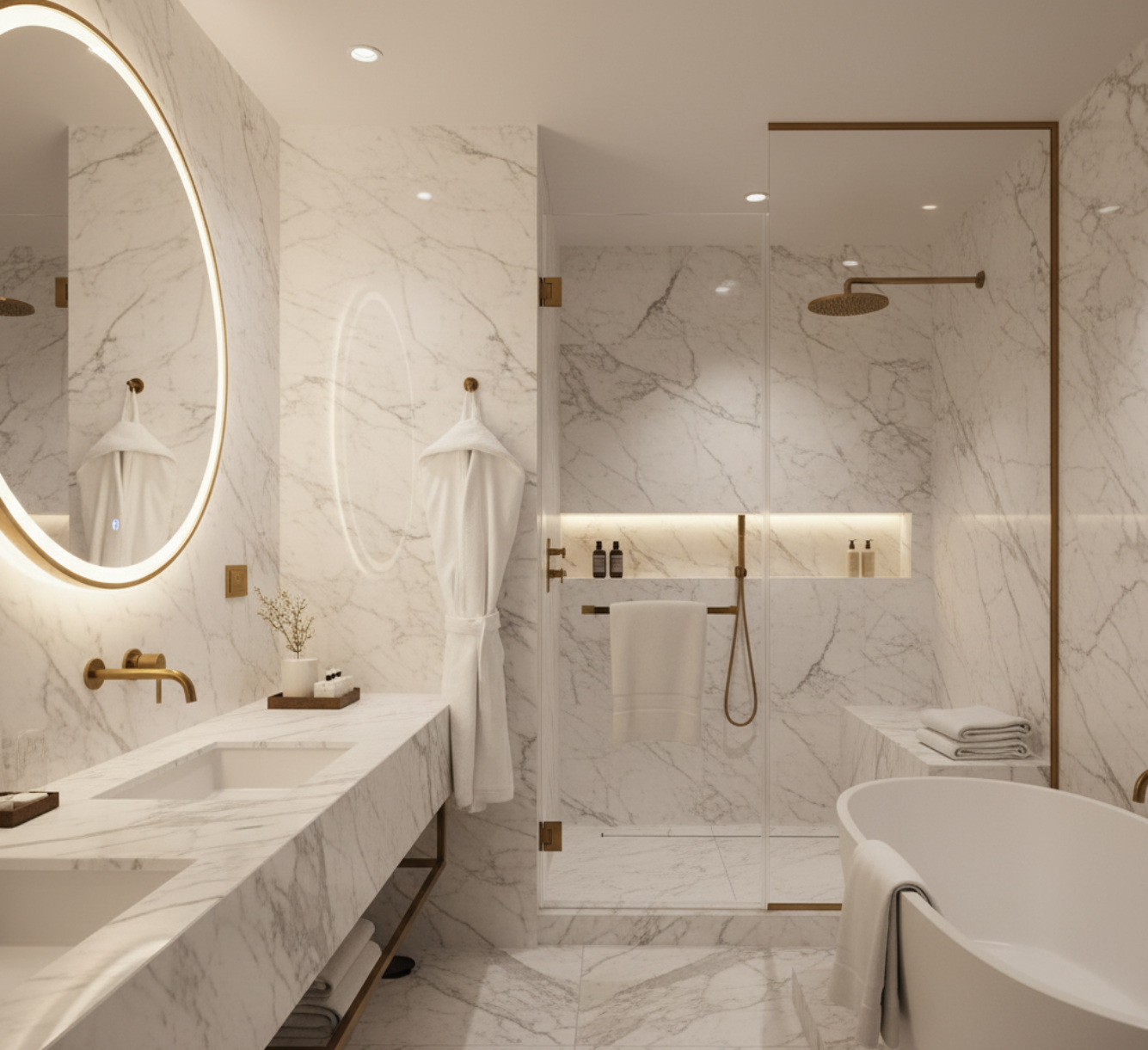 From Material to Mood: The Psychology Behind Hotel Bathroom Marble Design