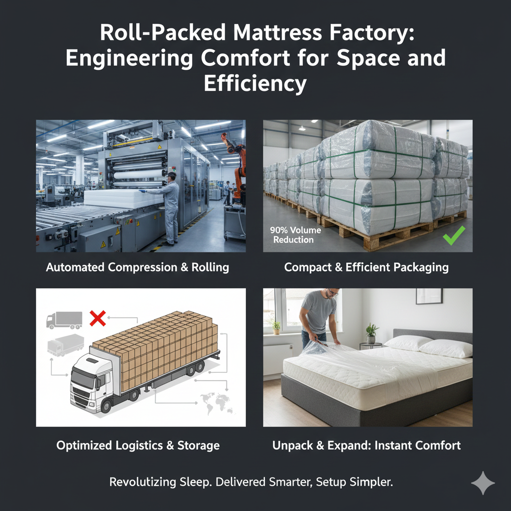 Roll-Packed Mattress Factory: Engineering Comfort for Space and Efficiency
