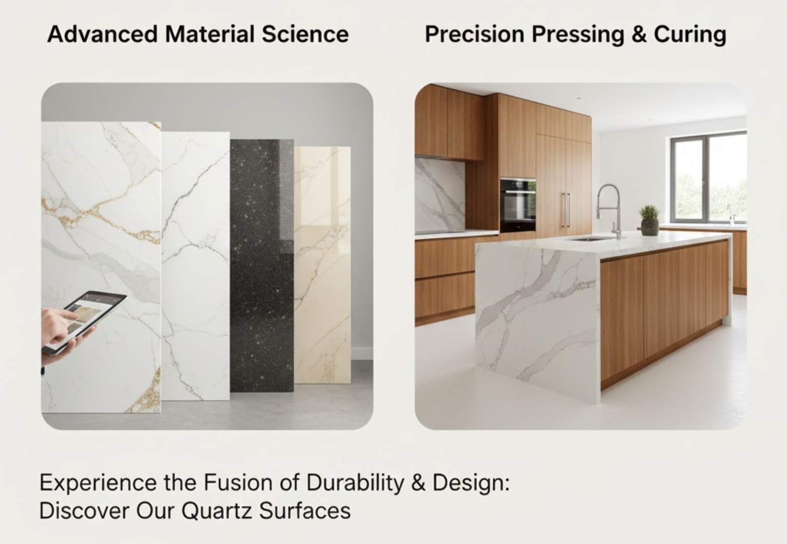Donde la innovación se fusiona con la textura: la artesanía de la fabricación de losas de cuarzo de primera calidad