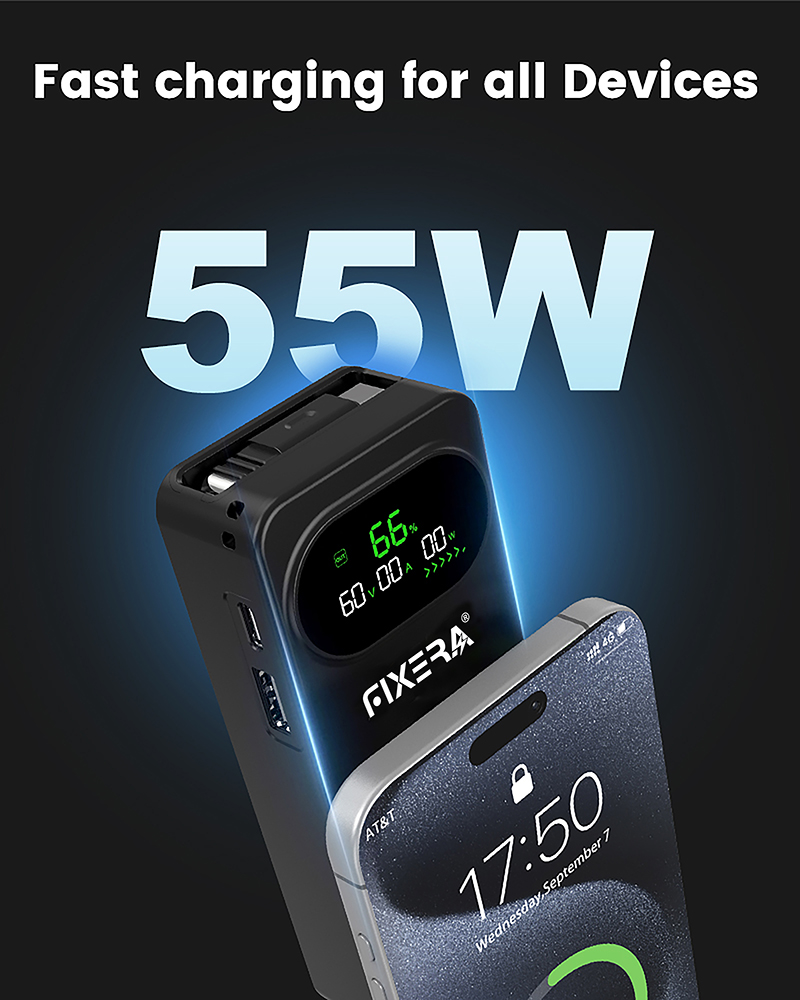 TFT screen fast charging power bank