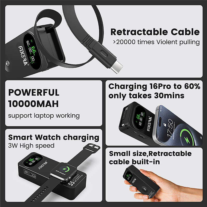 портативное зарядное устройство для Apple Watch, беспроводное портативное зарядное устройство