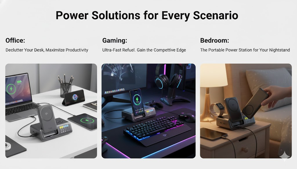 desktop charger for office and home