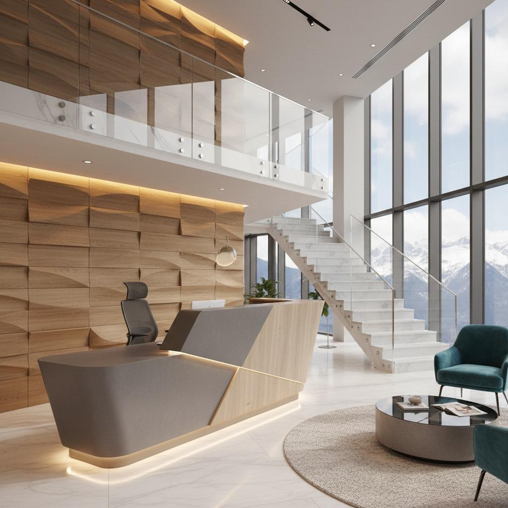 modern reception desk