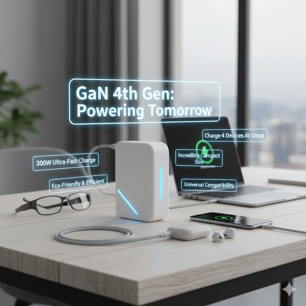 CARREGADOR ESC GAN, POWER BANK GAN