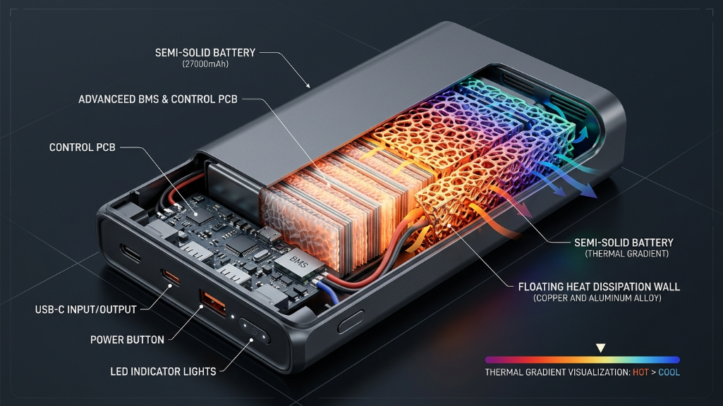 Power bank cross-section