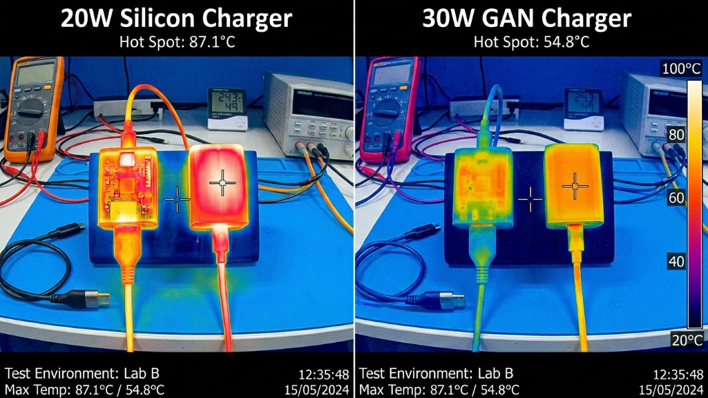 30W氮化镓充电器热性能测试