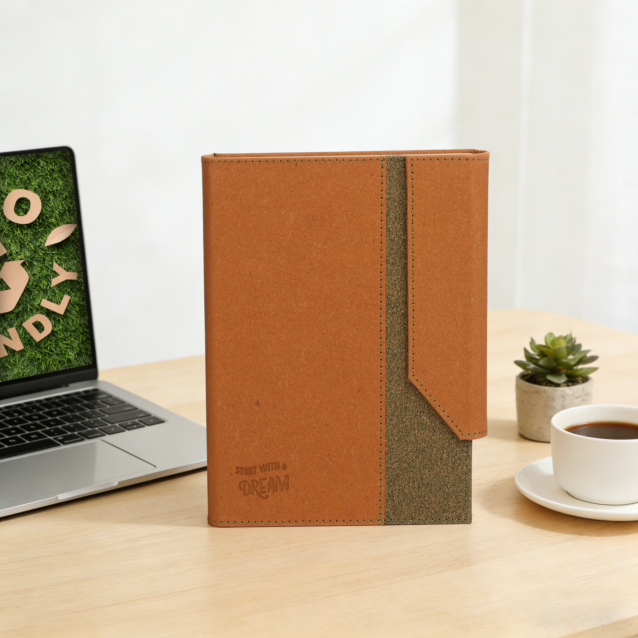 eco A5 tri-fold notebook