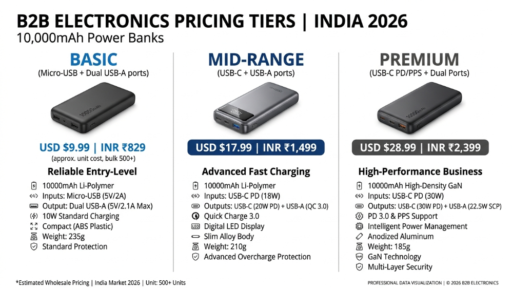 10000mAh power bank India
