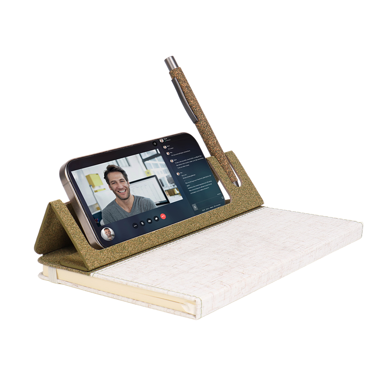 A5 Stand Notebook with Green Tea Residue Cover