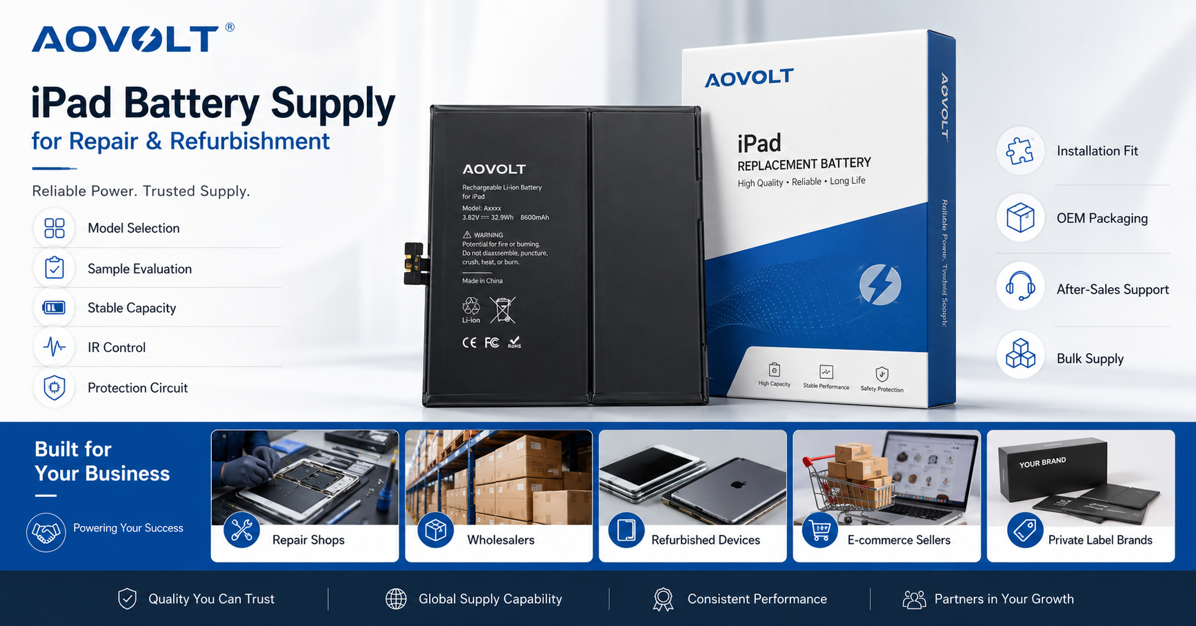 iPad Battery Supplier for Repair Shops and Refurbished Device Buyers: How to Choose Stable Replacement Batteries