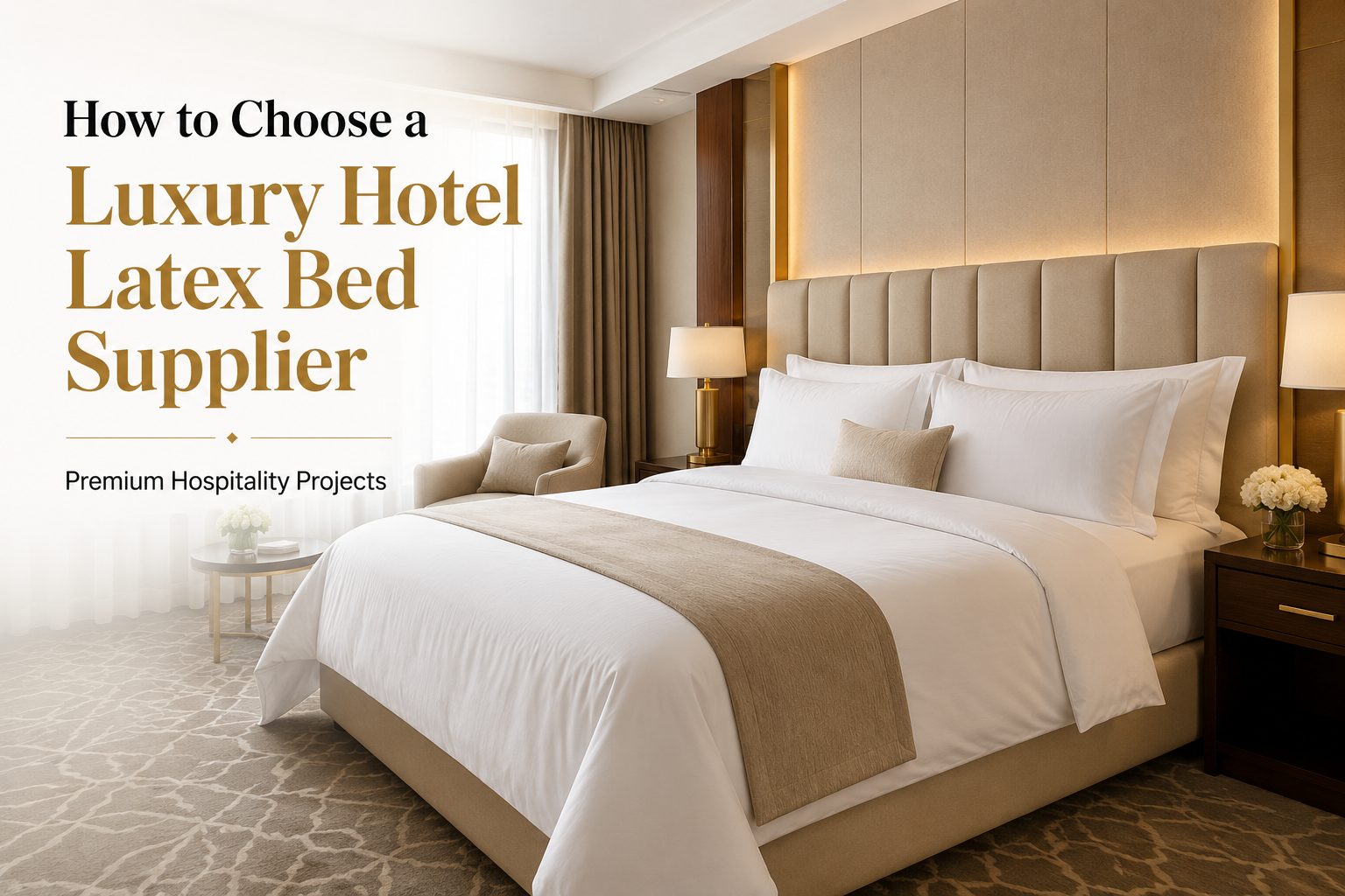 luxury hotel latex bed supplier