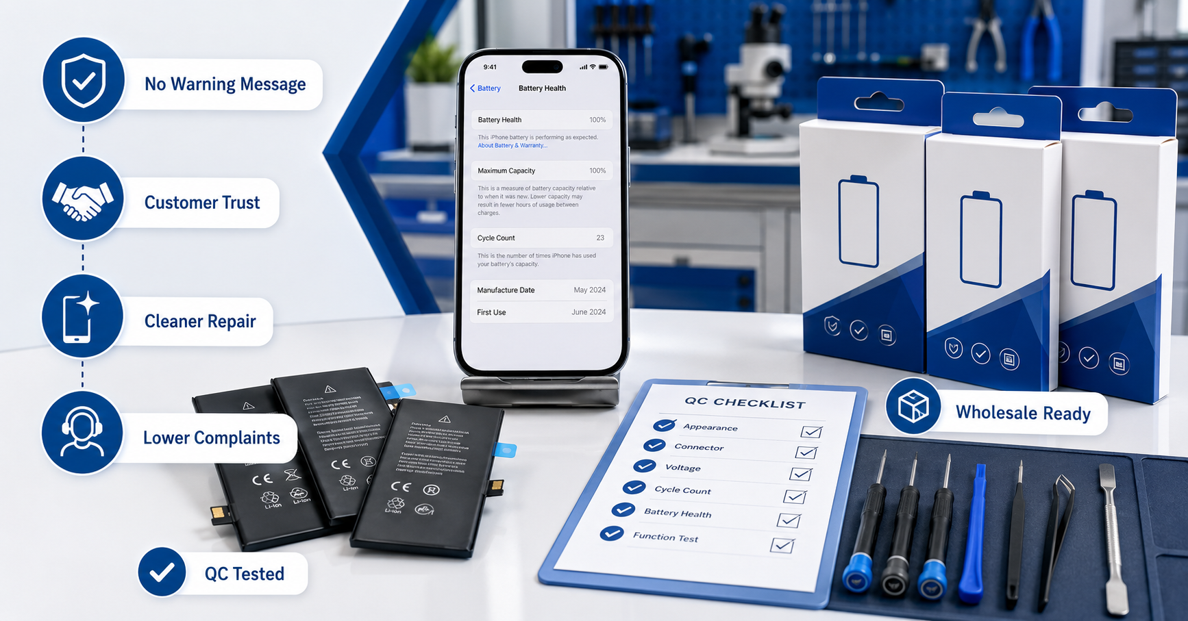 Sem aviso pop-up sobre a bateria do iPhone