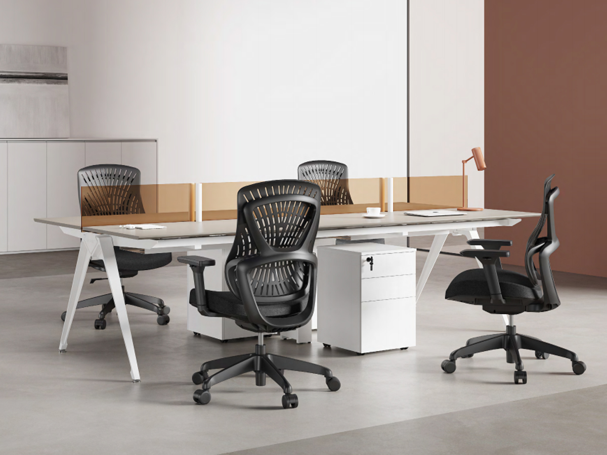 Chaise de bureau ergonomique avec soutien lombaire et accoudoirs réglables
