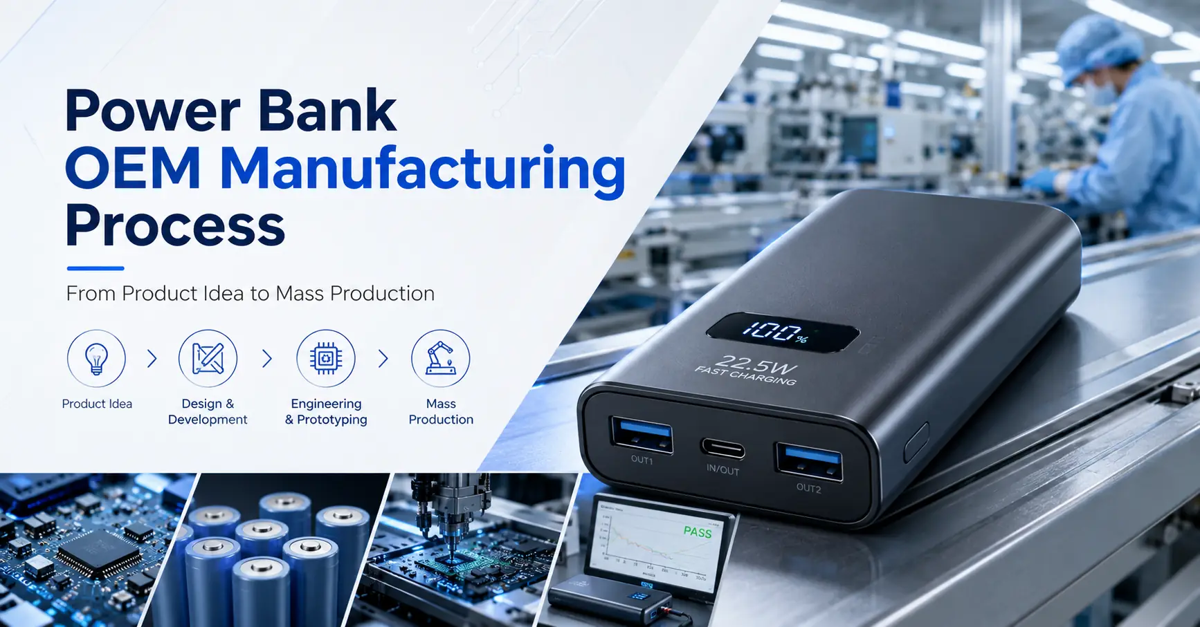 Power Bank OEM Manufacturing Process: From Product Idea to Mass Production