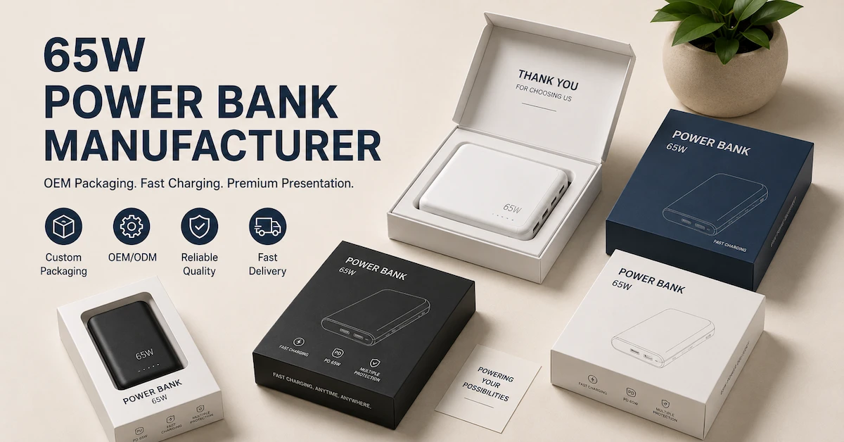 65W Power Bank Manufacturer: How to Choose a Reliable OEM Supplier for Fast-Charging Products