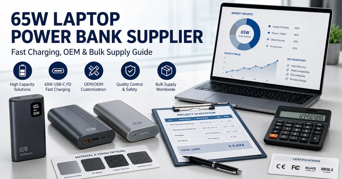 65W Laptop Power Bank Supplier: How to Source Reliable Fast-Charging Products for Business Users