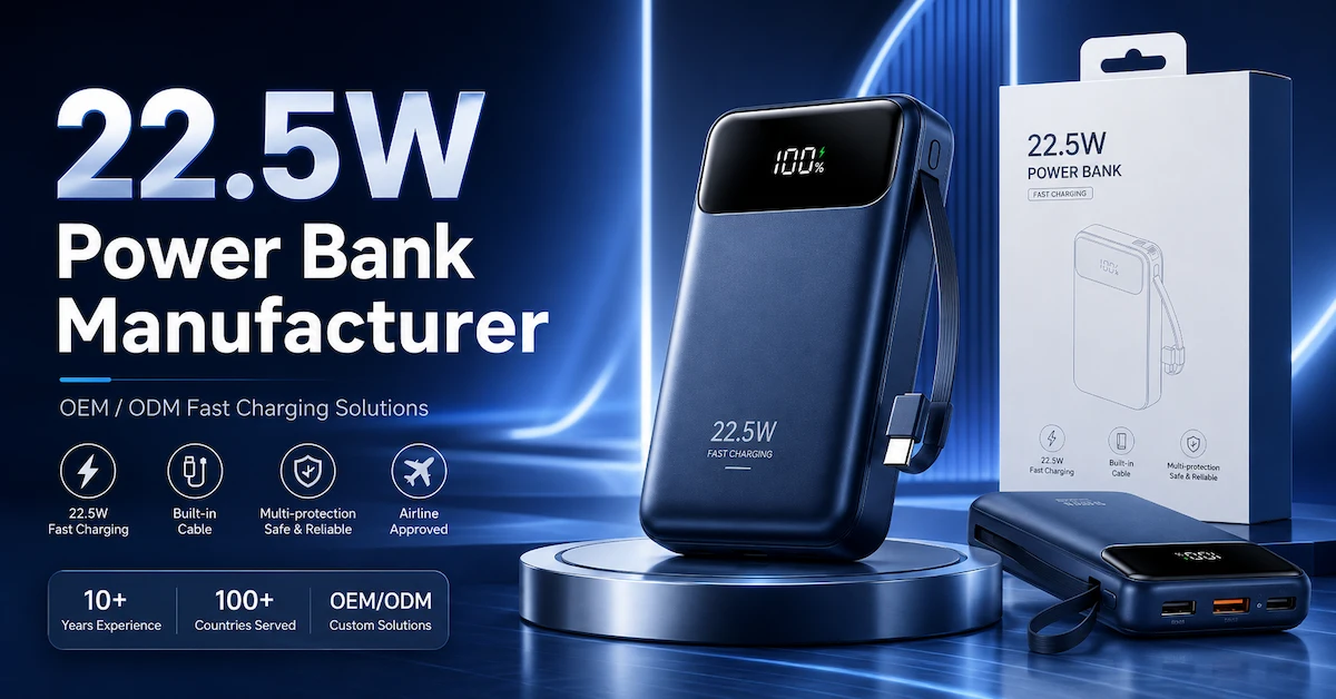 22.5W Power Bank Manufacturer: A Practical OEM Guide for Everyday Fast Charging Products