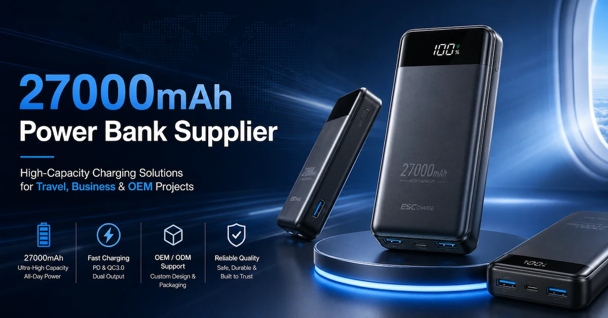 27000mAh Power Bank Supplier: How to Source High-Capacity Portable Chargers for Travel and Business Users