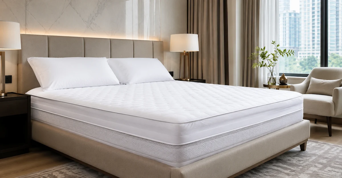 Breathable bottom mattress pad for hotels