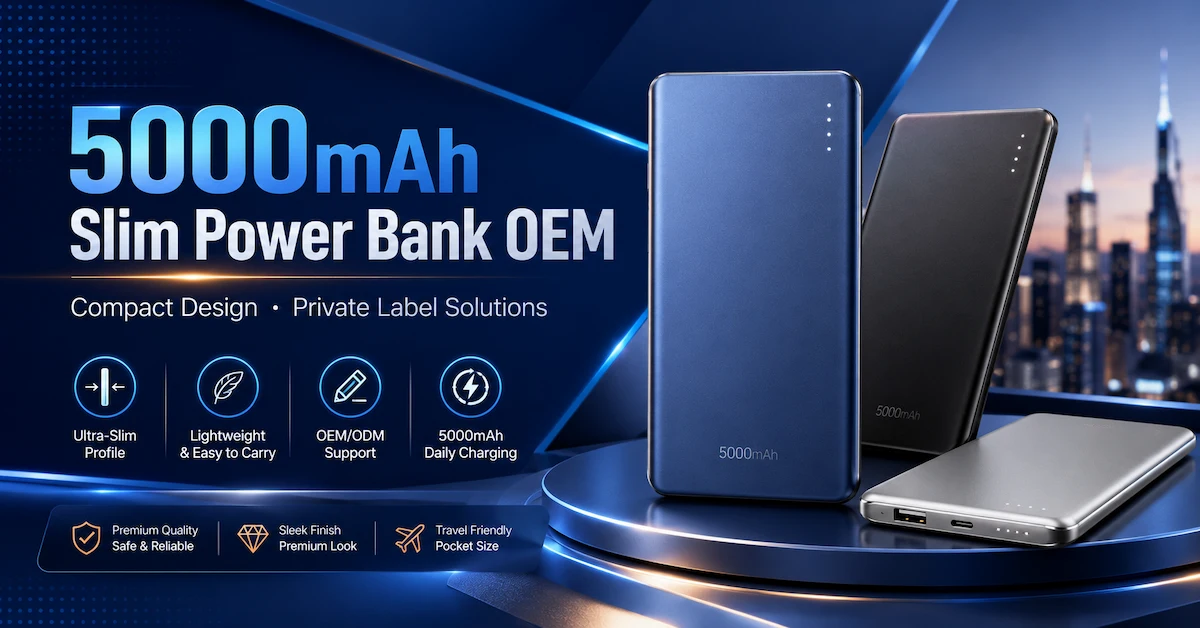 Batería externa delgada de 5000 mAh OEM
