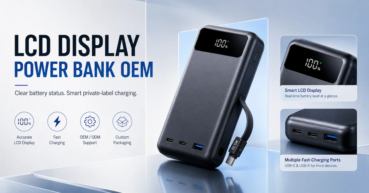 LCD Display Power Bank OEM: How to Develop Smart Charging Products for Mass Markets