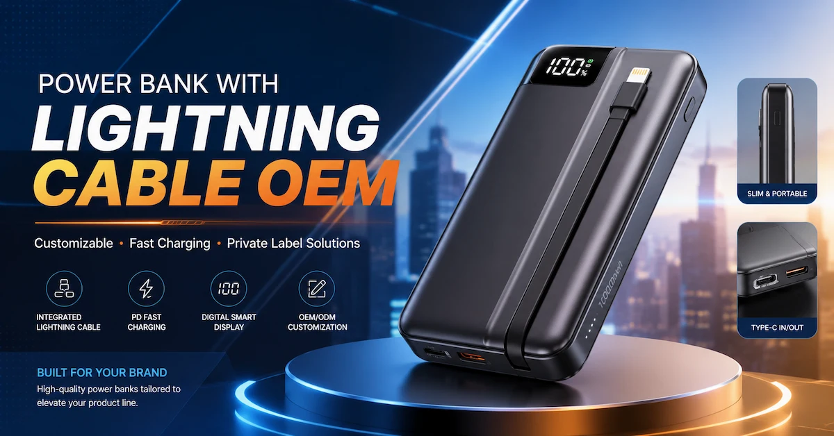 Power Bank with Lightning Cable OEM: How to Build Convenient Private-Label Charging Products