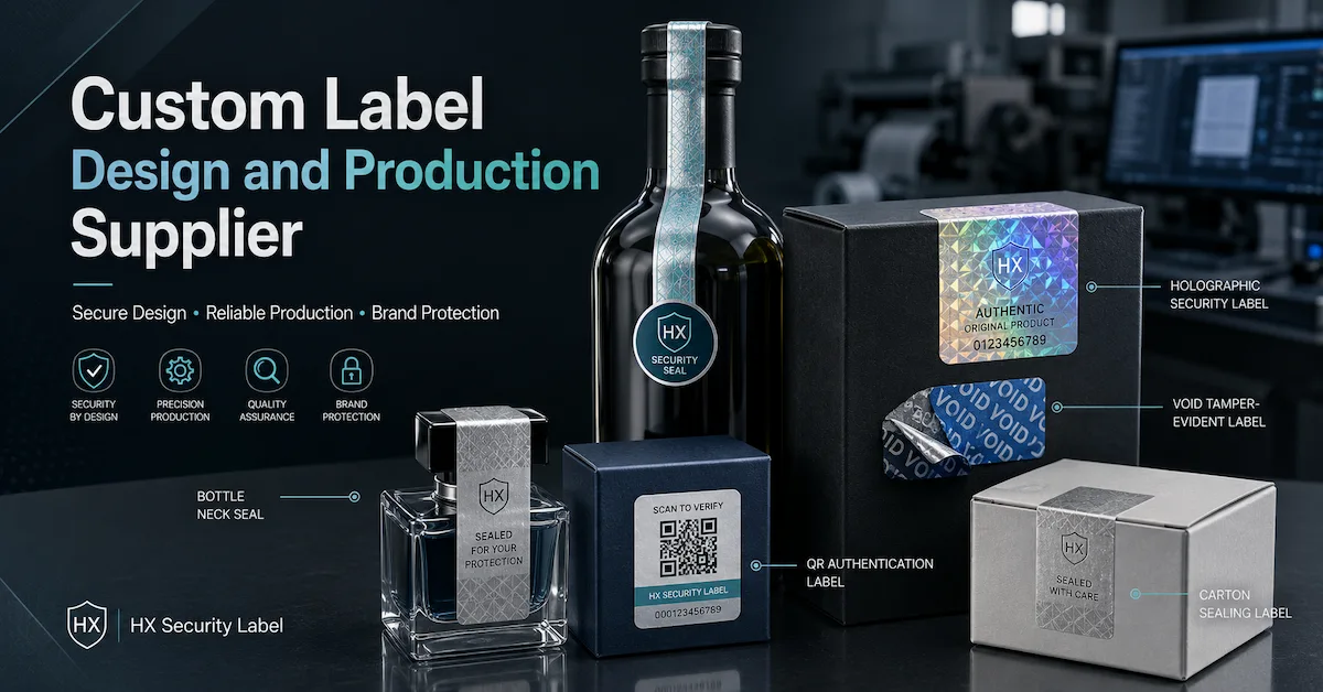 Custom label design and production supplier