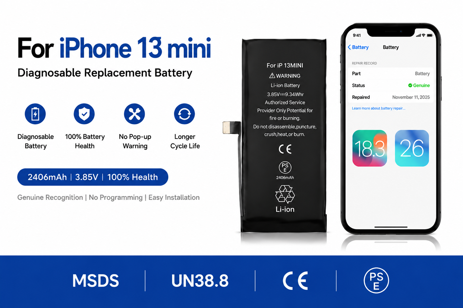 iPhone 13mini diagnostic battery