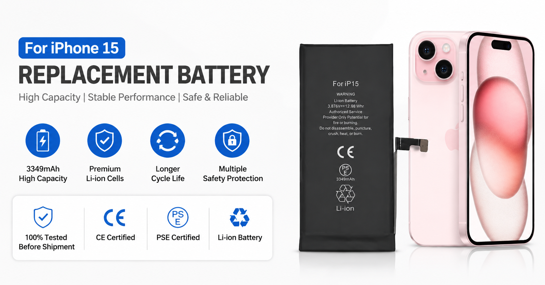 iPhone 15 replacement battery