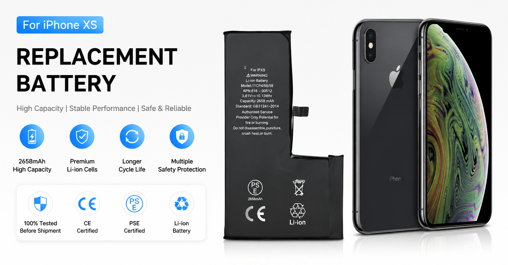 iPhone XS replacement battery