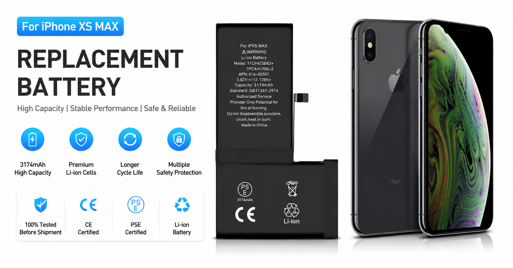 iPhone XS Max replacement battery