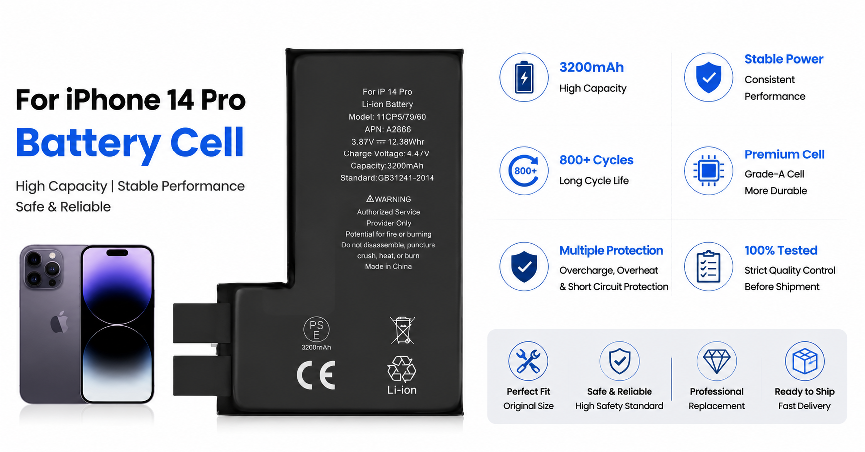 iPhone 14 Pro battery cell