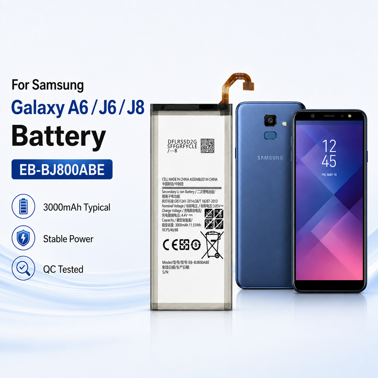 Bateria Samsung J600/J800/A6 2018/A600/J6 2018/J6/J8-EB-BJ800ABE Bateria Samsung J600/J800/A6 2018/A600/J6 2018/J6/J8-EB-BJ800ABE