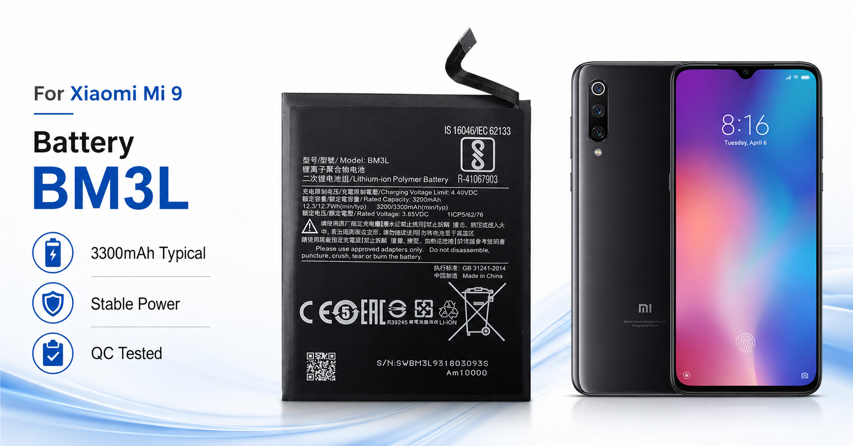 Xiaomi Mi 9 battery