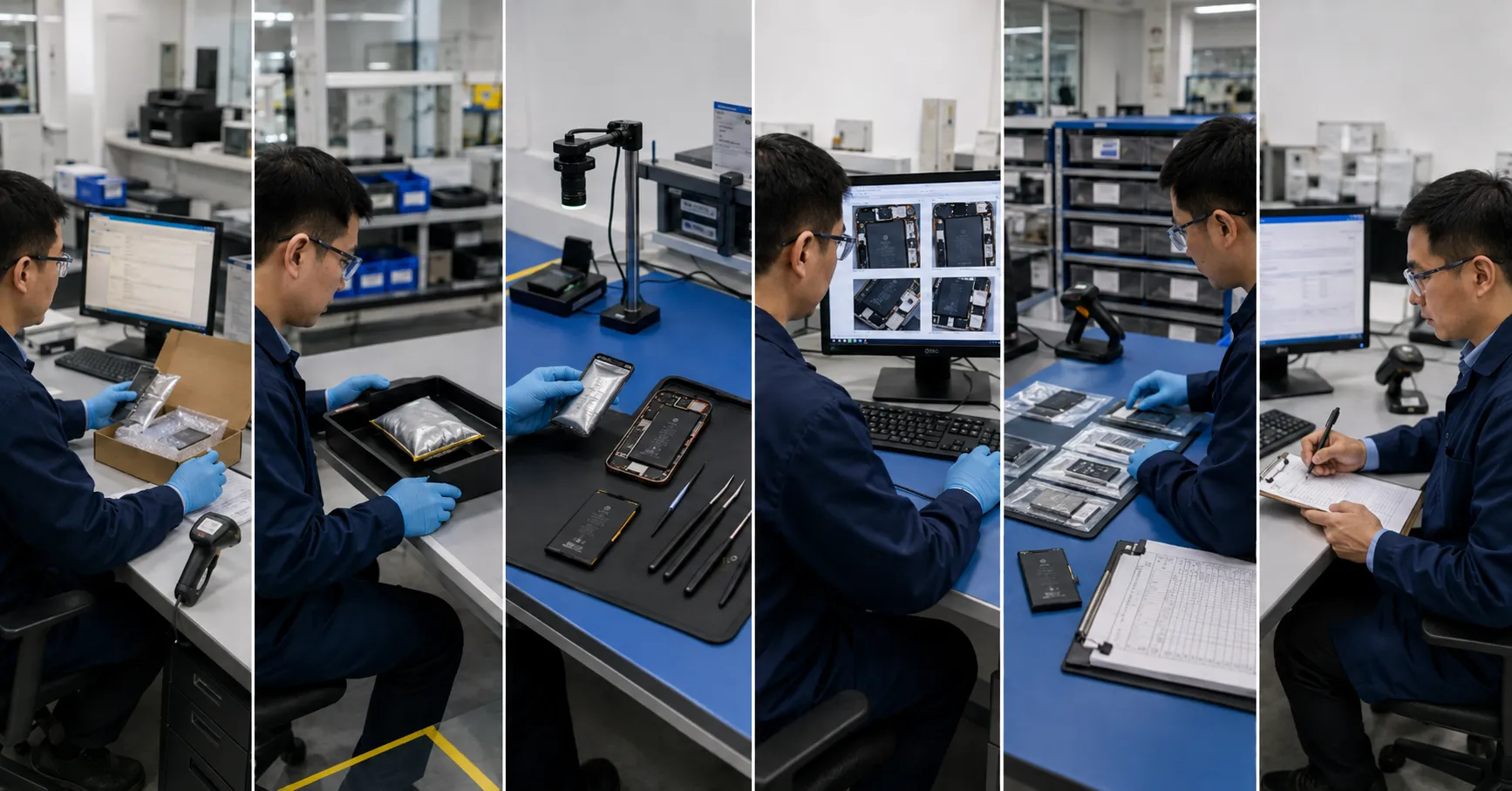 Flujo de trabajo de investigación de batería de teléfono hinchada