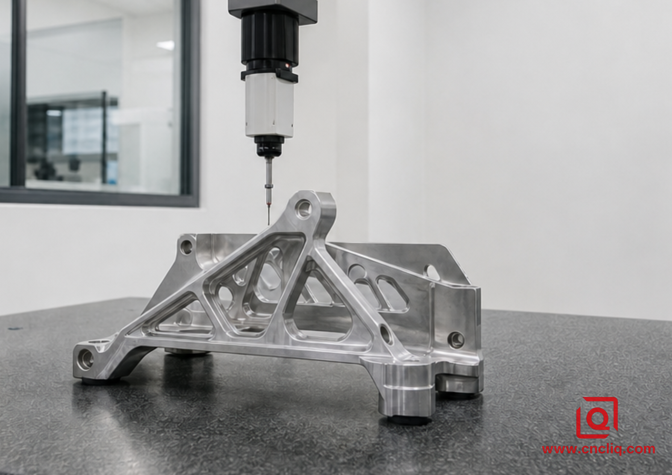CMM inspection of a precision aluminum part