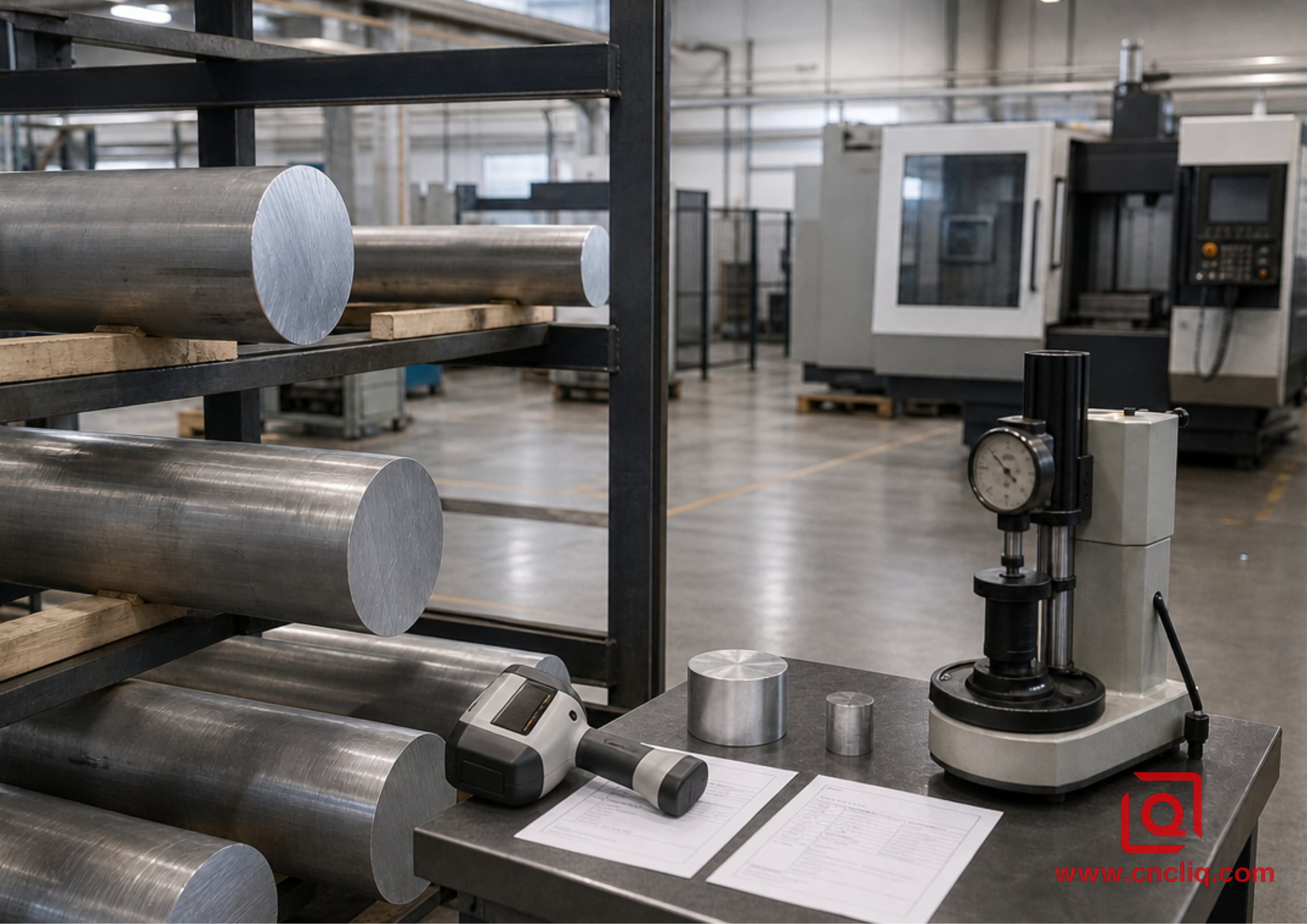 Aluminum raw material testing and hardness gauge