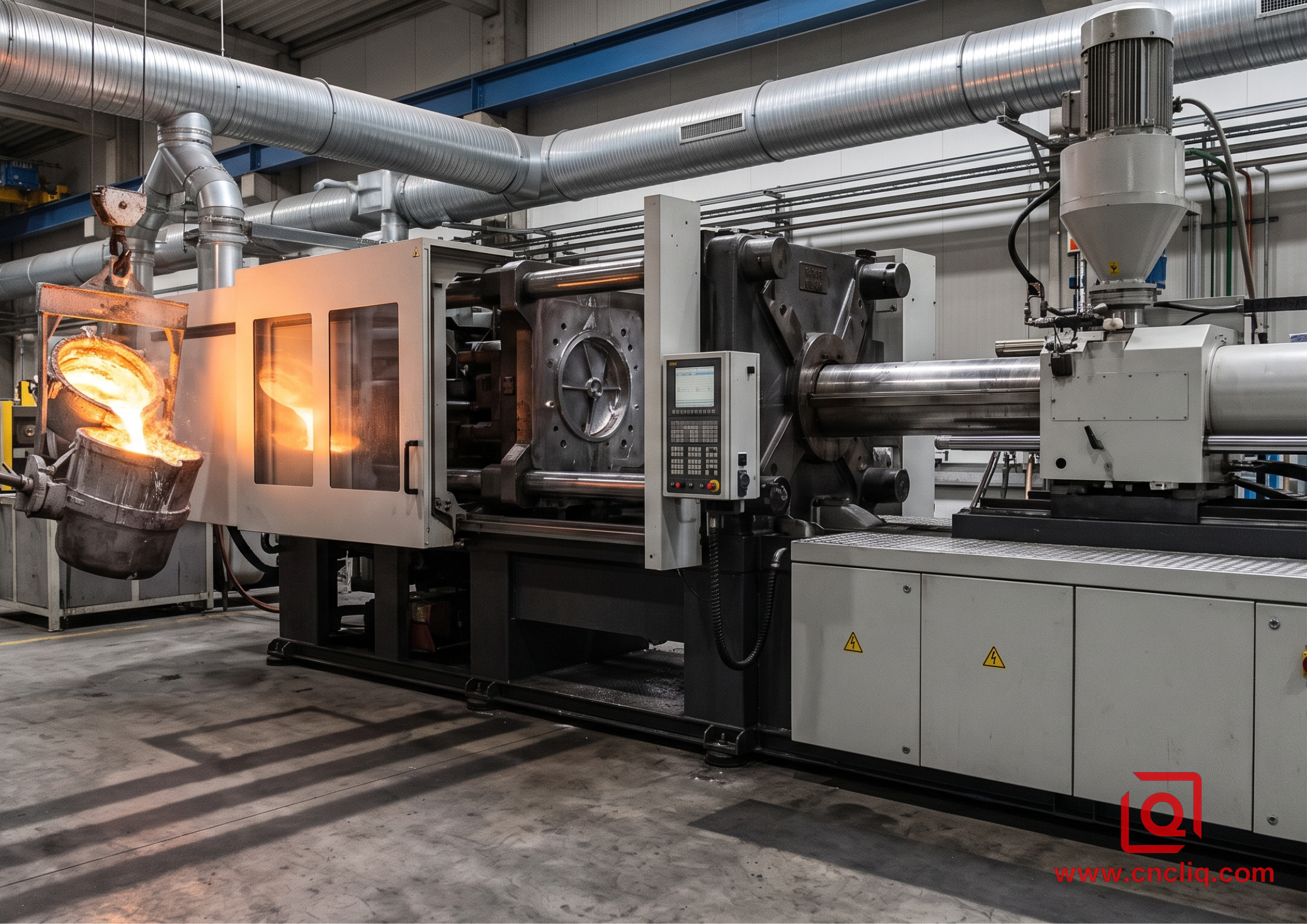 Aluminum cold chamber die casting machine