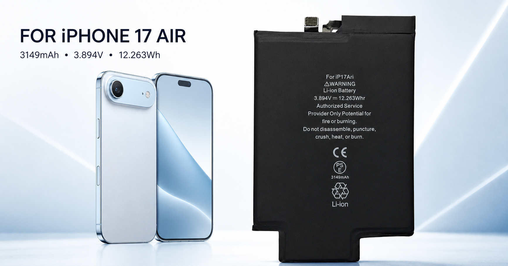 iPhone 17 Air 3149mAh yedek pil tedarikçisi