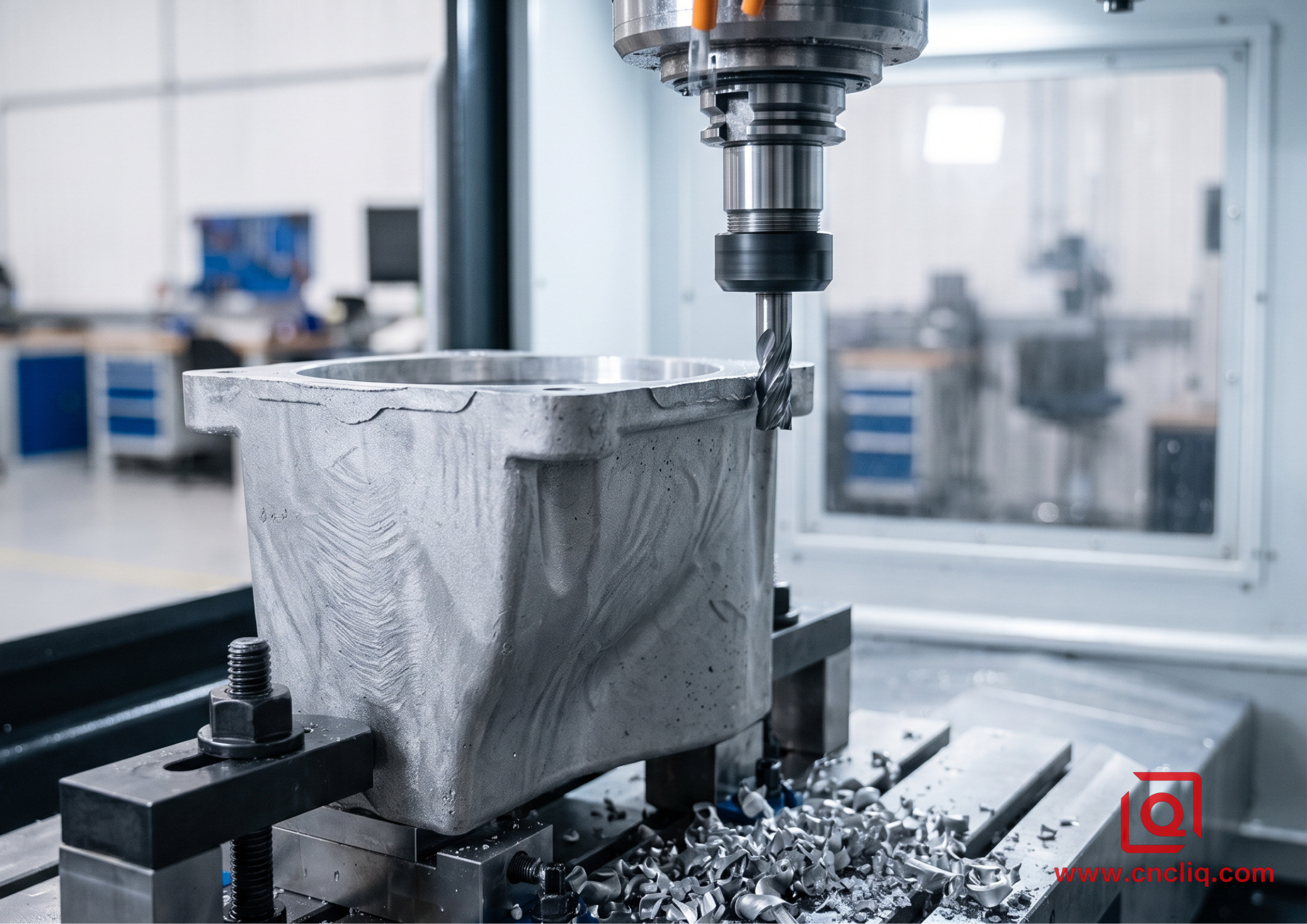 CNC machining a complex metal casing