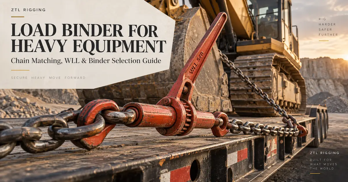Load Binder for Heavy Equipment: How to Match Chain, WLL, and Binder Type for Machinery Transport