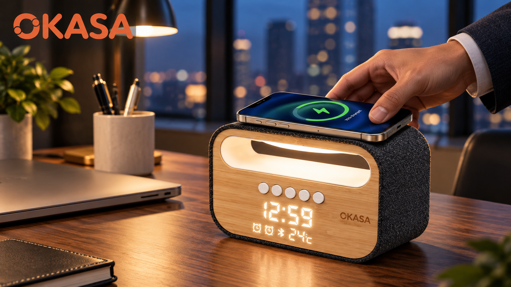 custom wireless charging speaker