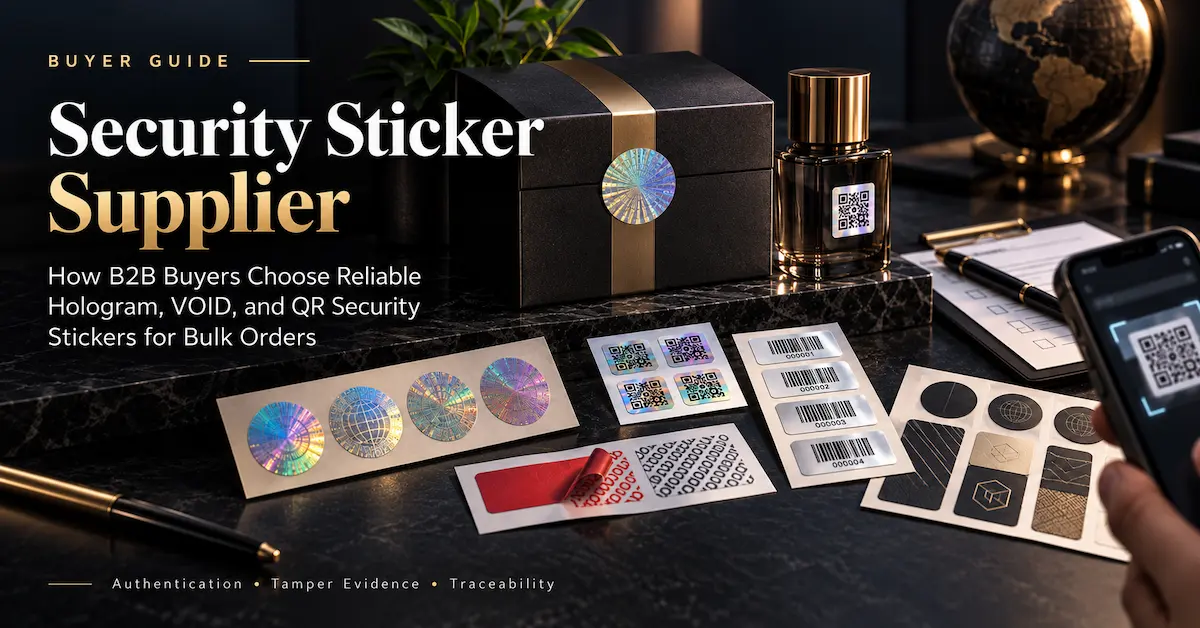 Security sticker supplier hologram and QR labels